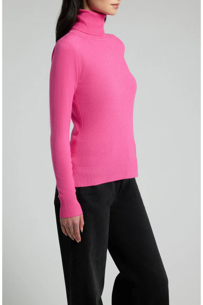Dèluc | Pull à col roulé 'Silene' | Rose