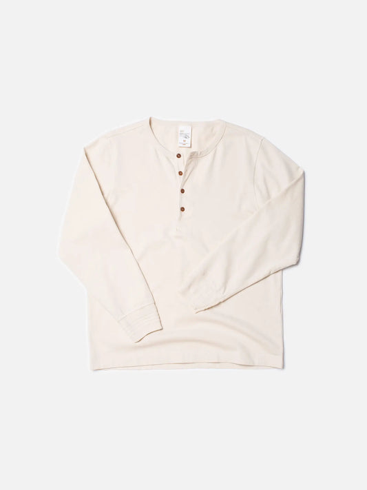 Nudie Jeans | Henley à manches longues - Ecru