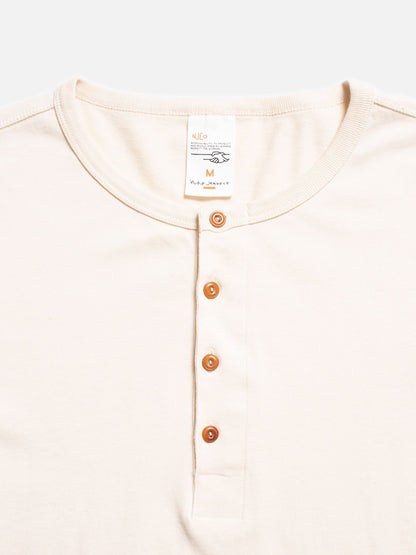 Nudie Jeans | Henley à manches longues - Ecru