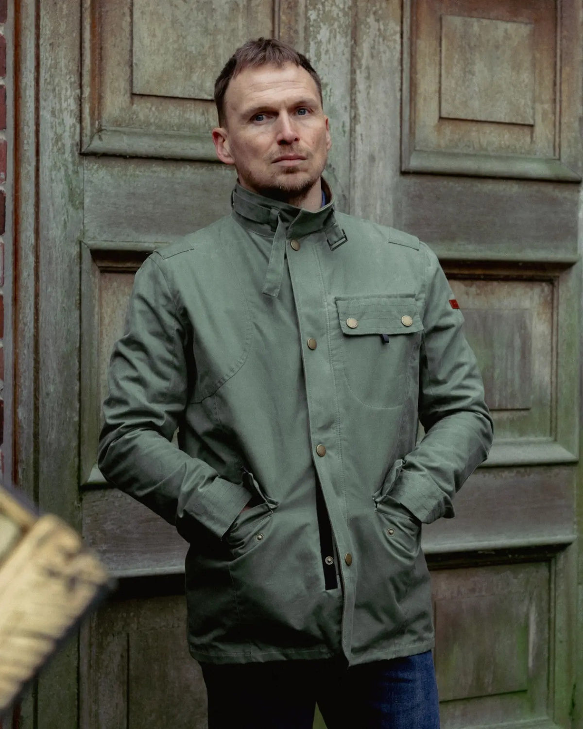 Peregrine | La veste en coton ciré ''Bexley'' - Sage