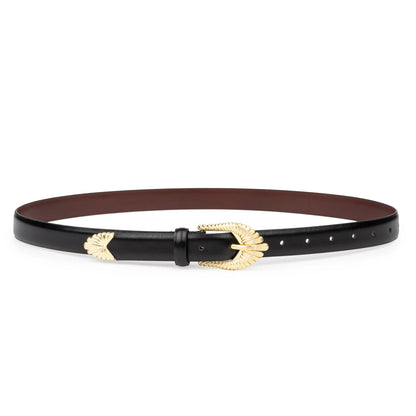 SANCIA | ceinture en cuir ''Zolna'' - Noir