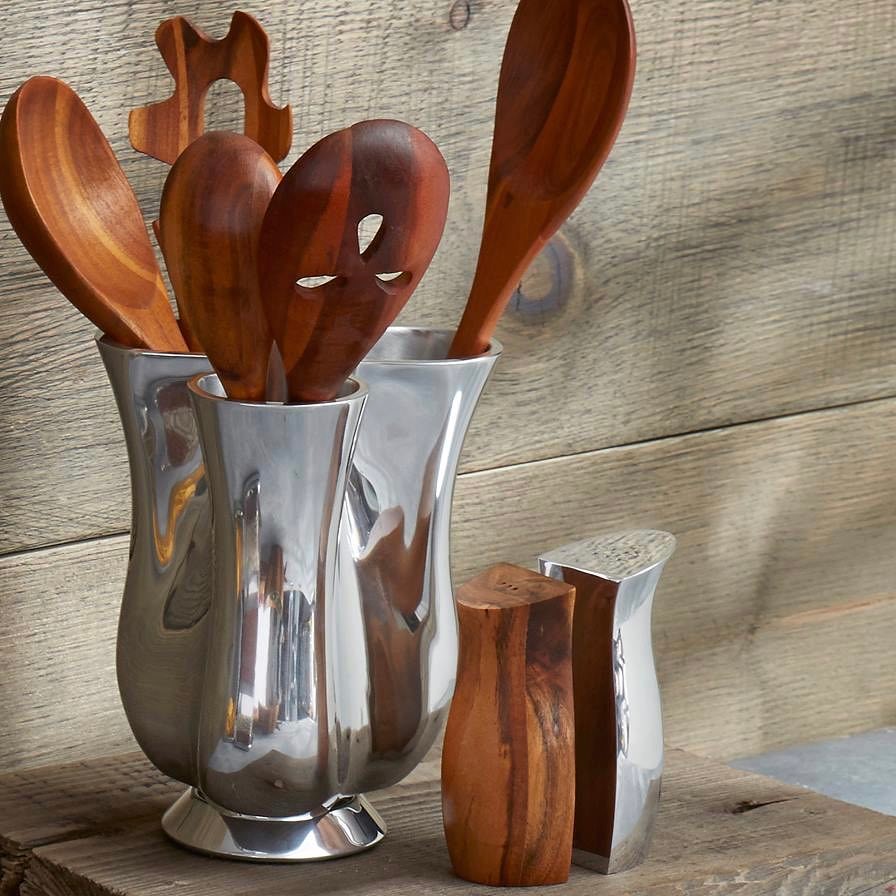 Nambé - La cruche ''Tulip'' avec ensemble d'ustensiles