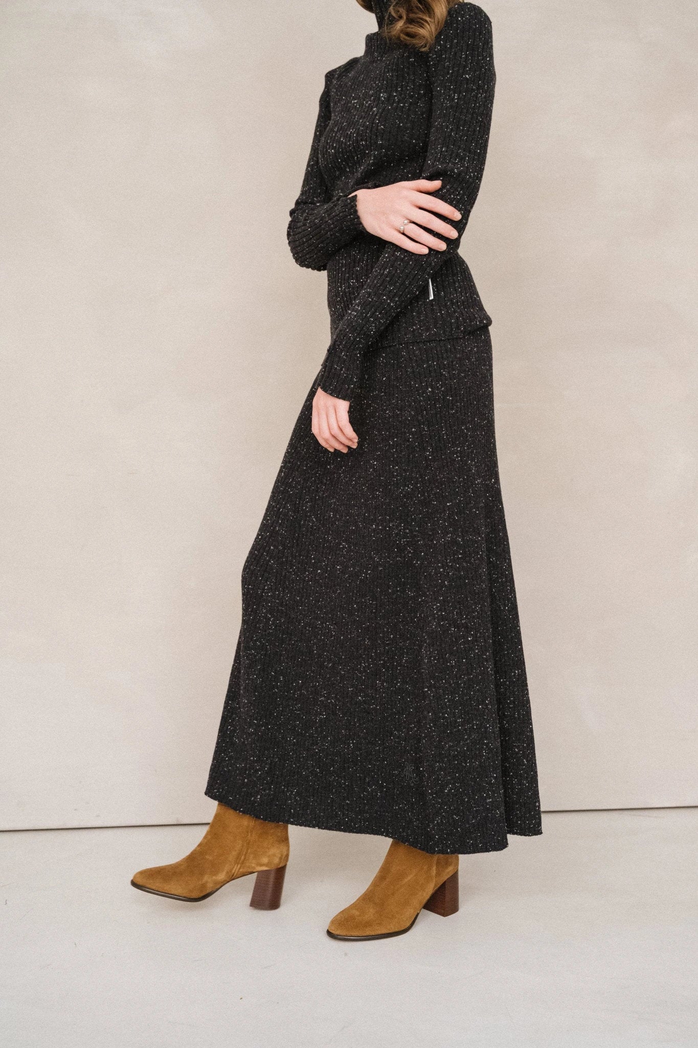 Armedangel | Jupe "HANAA TWEED" - Marine foncé