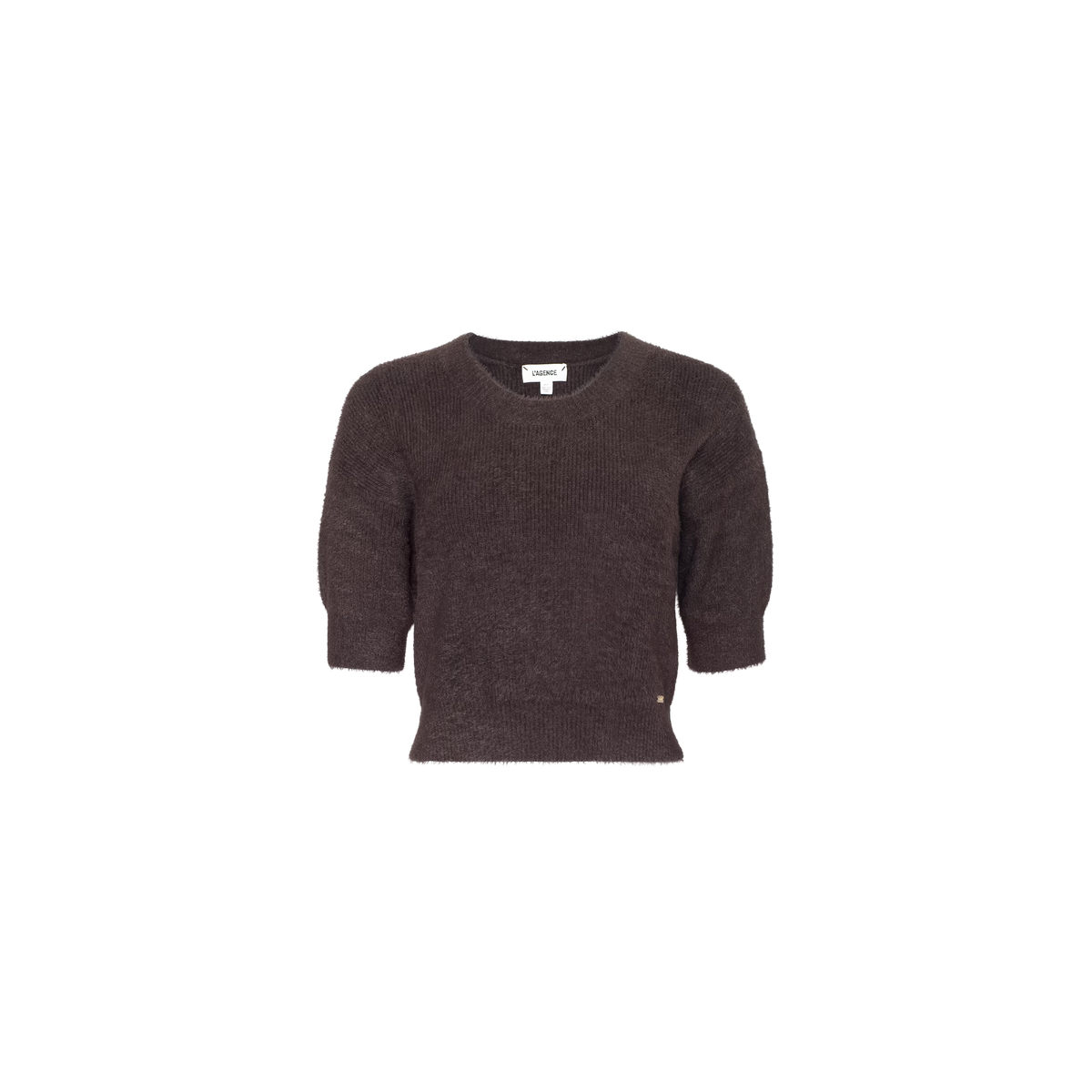 L'AGENCE | Pull à col rond 'Guinevere' | Brun