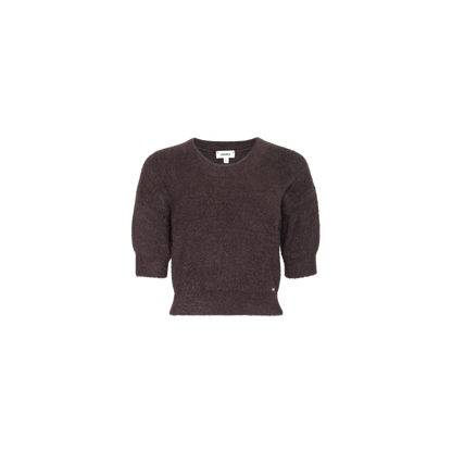 L'AGENCE | Pull à col rond 'Guinevere' | Brun
