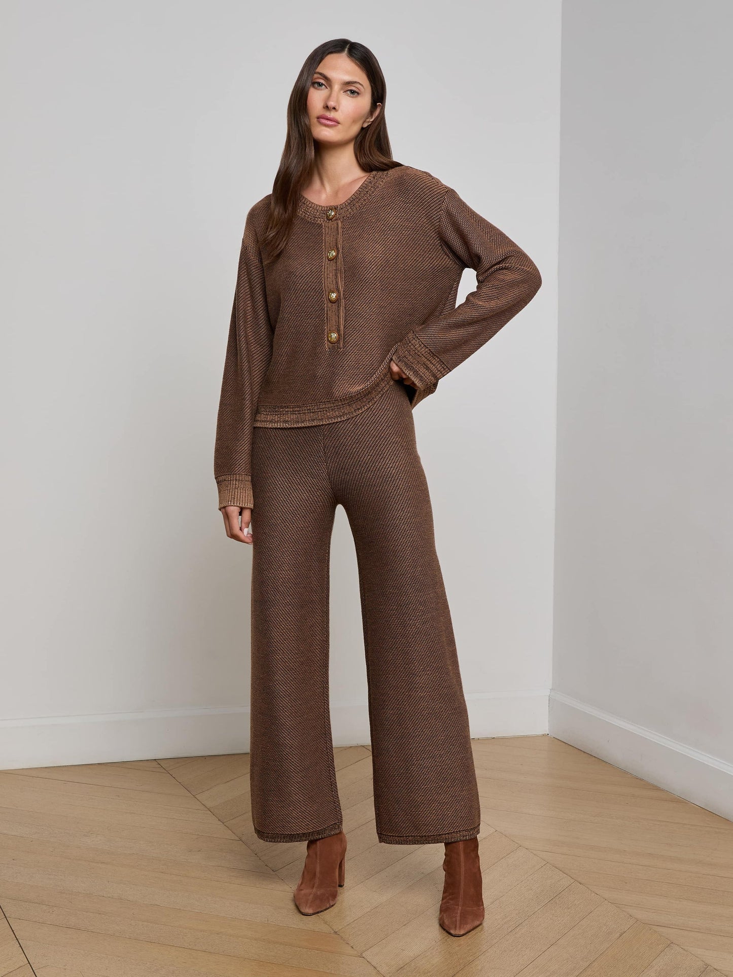 L'Agence | Pantalon "Freya" - Marron