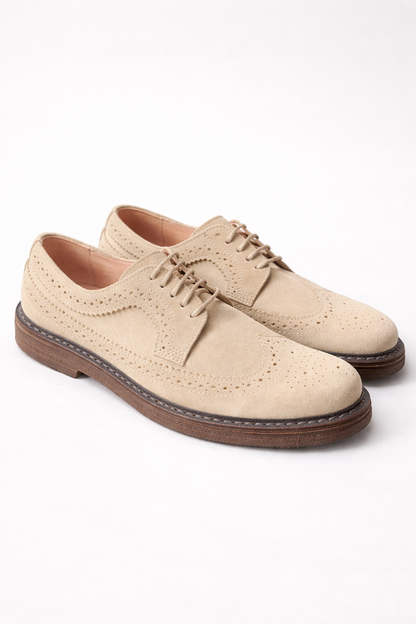 Astorflex | Les chaussures derby en daim ''Rondiflex'' - écru