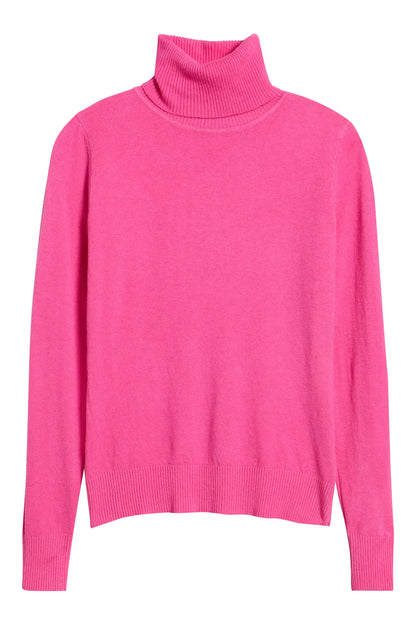 Dèluc | Pull à col roulé 'Silene' | Rose
