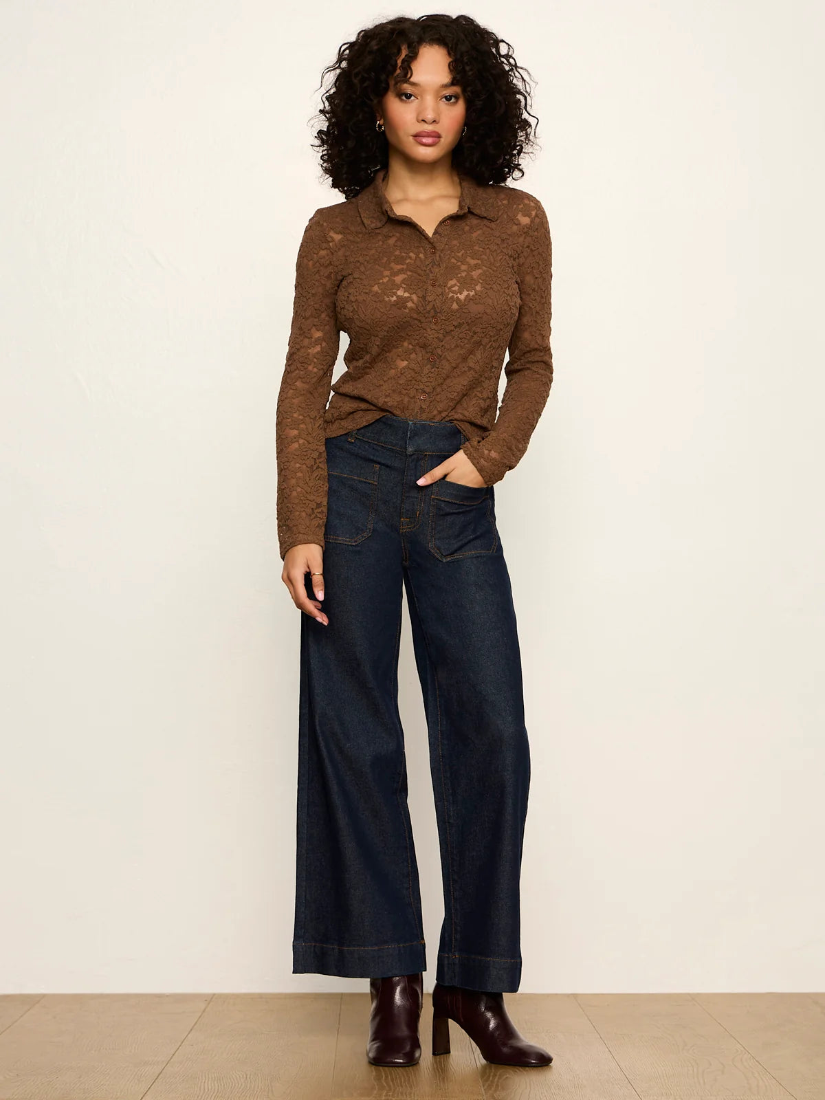 Sanctuary | Chemise en dentelle ' Dreamer' | Brun