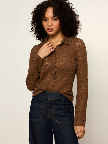 Sanctuary | Chemise en dentelle ' Dreamer' | Brun