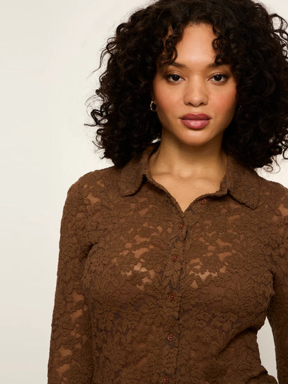 Sanctuary | Chemise en dentelle ' Dreamer' | Brun