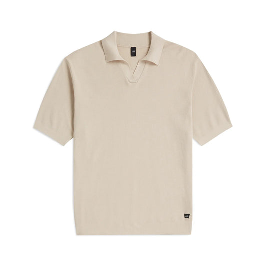 WAHTS | Polo en maille à col ouvert "Clifton" - Sable