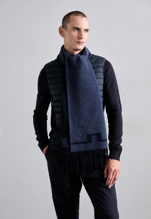 J.LINDEBERG | Écharpe double face Champ - Marine