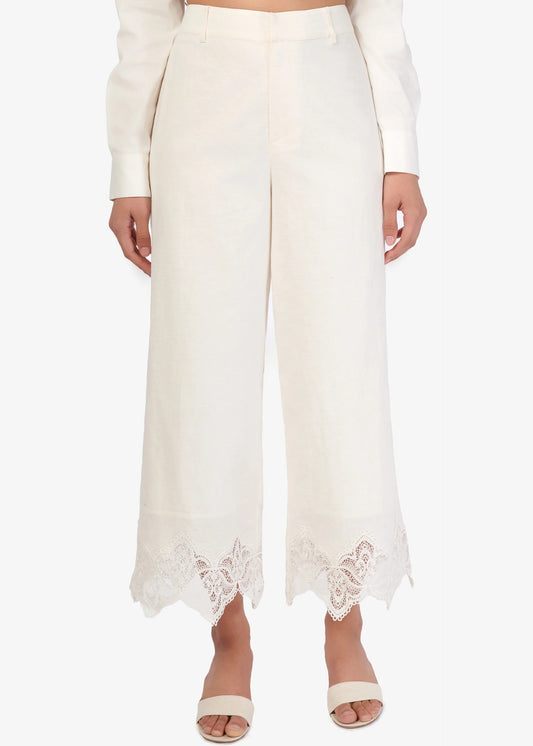 CAMI NYC | Pantalon de lin à taille haute ''Cassia'' - Macadamia