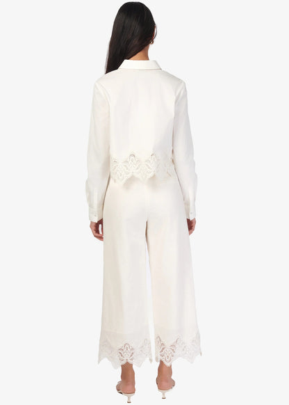 CAMI NYC | Pantalon de lin à taille haute ''Cassia'' - Macadamia