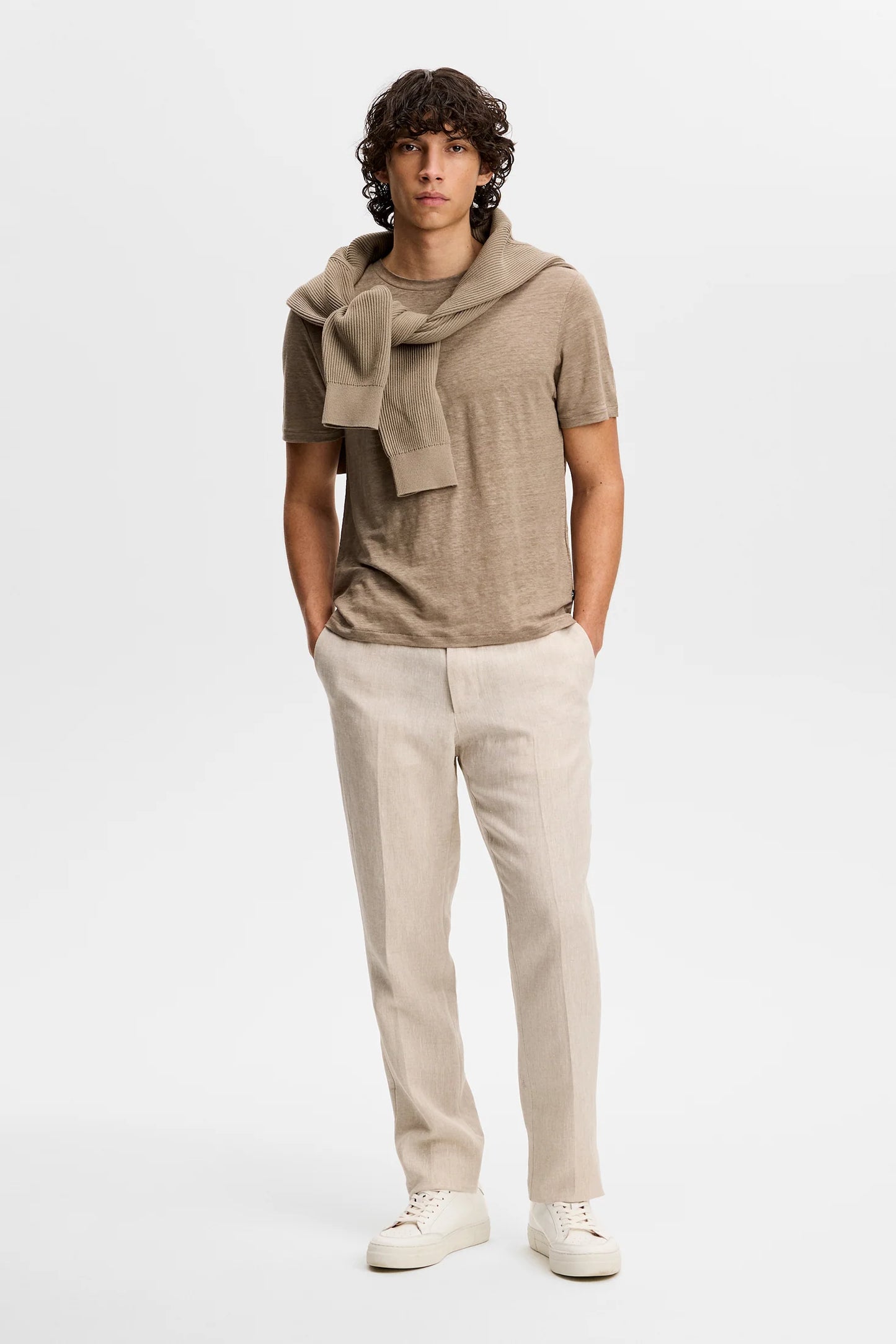 J.Lindeberg | T-shirt en lin ''Coma'' - Brun