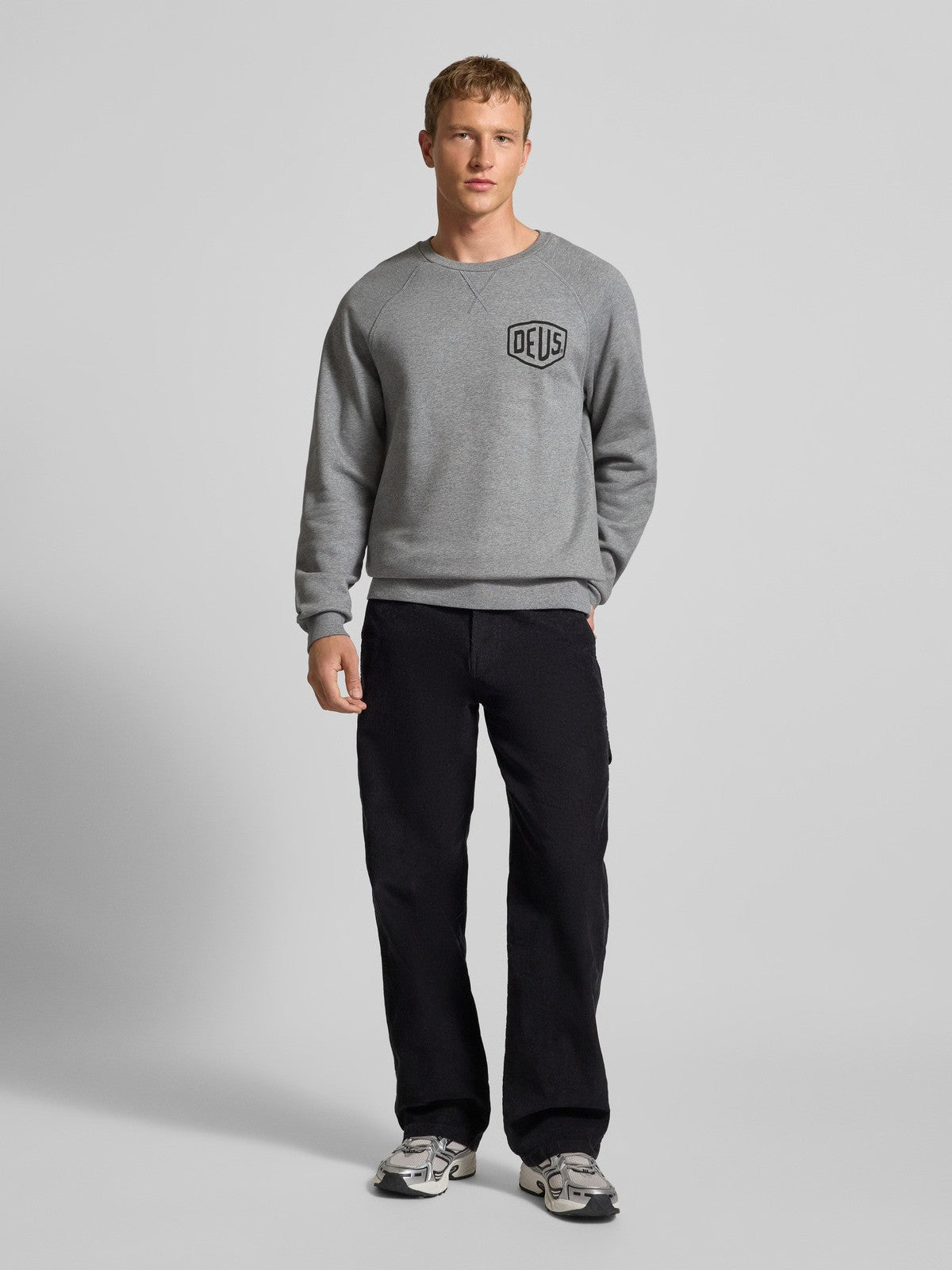 Deus Ex Machina | Sweat-shirt col rond  "Venice Address" - Gris chiné