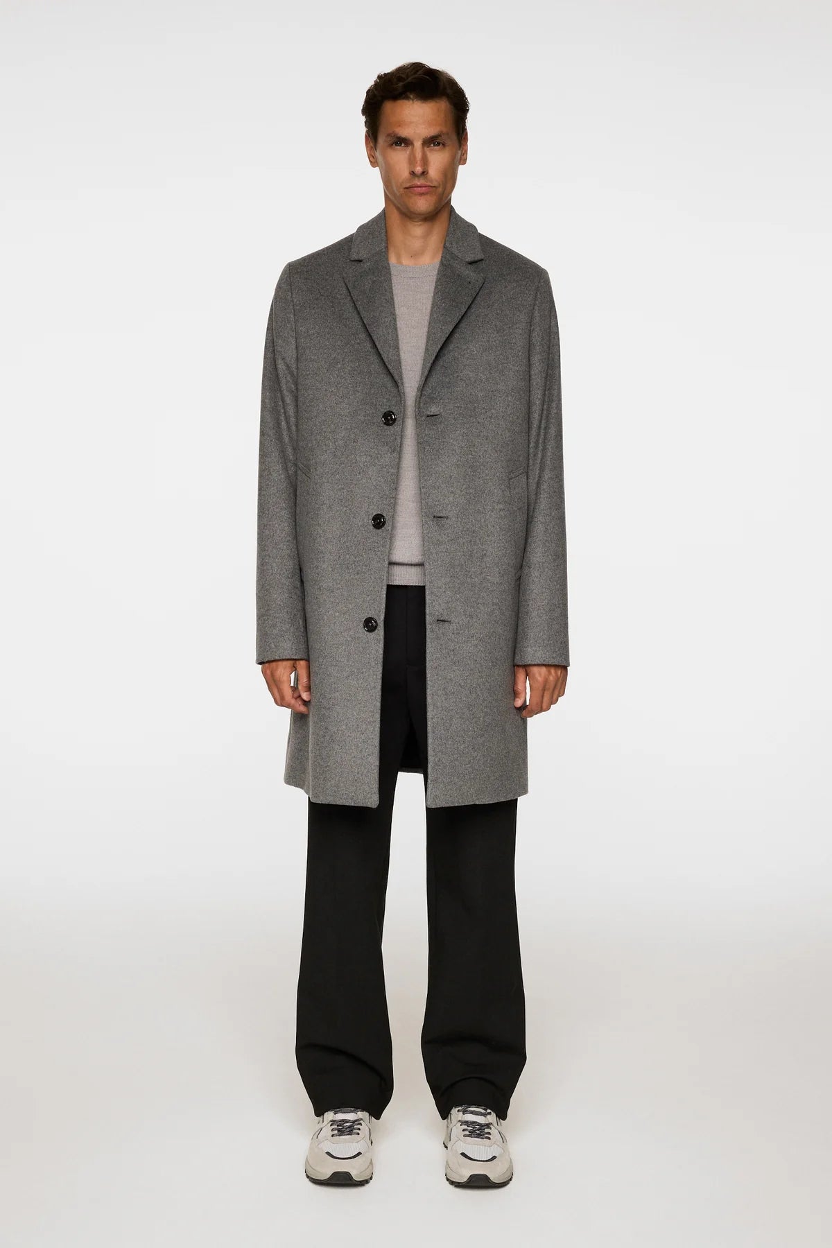 J.LINDEBERG | Manteau "August Melton" Cashemere  - Gris