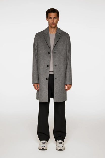 J.LINDEBERG | Manteau "August Melton" Cashemere  - Gris