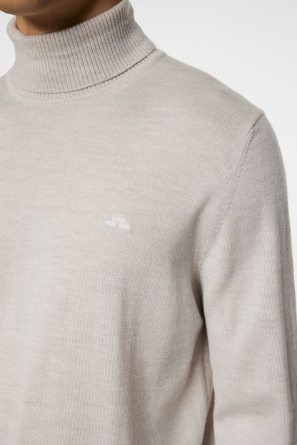 J.LINDEBERG | Pull "Kaden" Merino Col roulé - Beige
