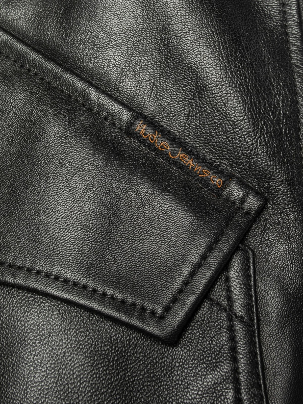 NUDIE JEANS | Manteau zippée Blake en cuir - Noir