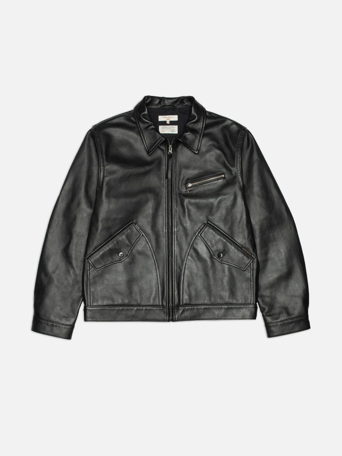 NUDIE JEANS | Manteau zippée Blake en cuir - Noir