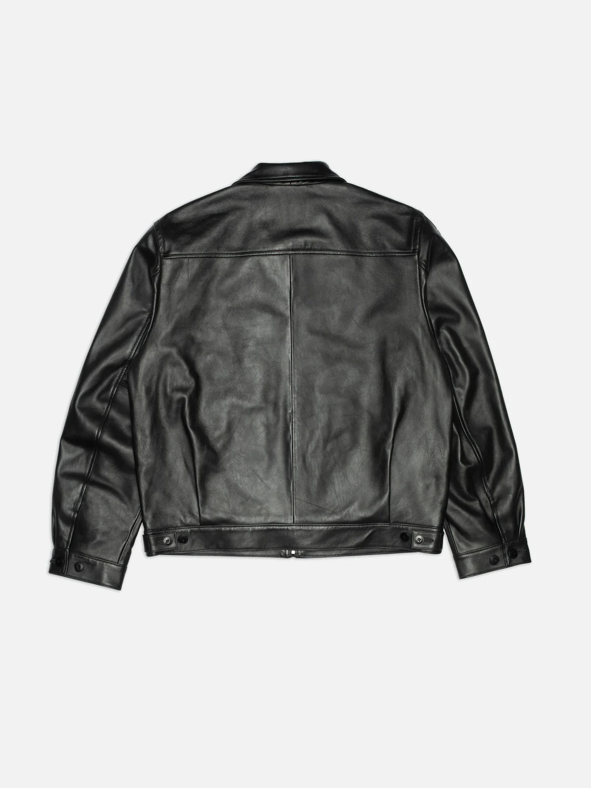 NUDIE JEANS | Manteau zippée Blake en cuir - Noir