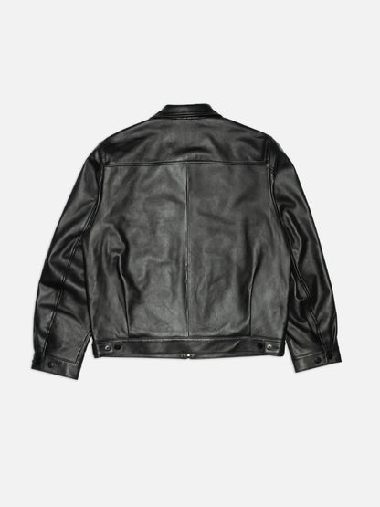 NUDIE JEANS | Manteau zippée Blake en cuir - Noir