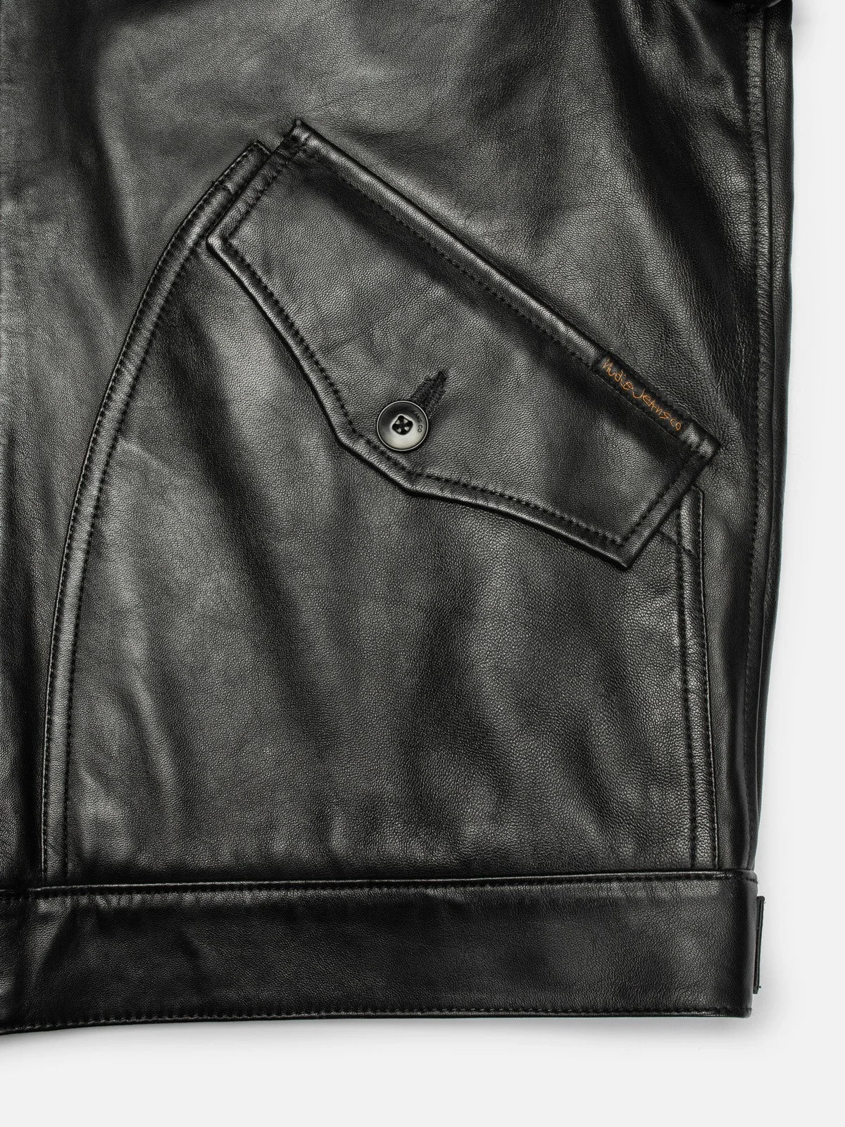 NUDIE JEANS | Manteau zippée Blake en cuir - Noir
