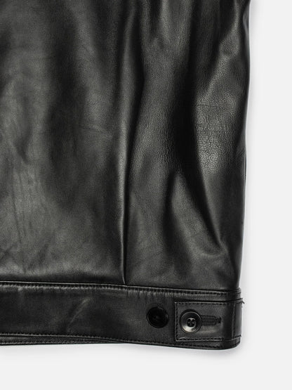 NUDIE JEANS | Manteau zippée Blake en cuir - Noir