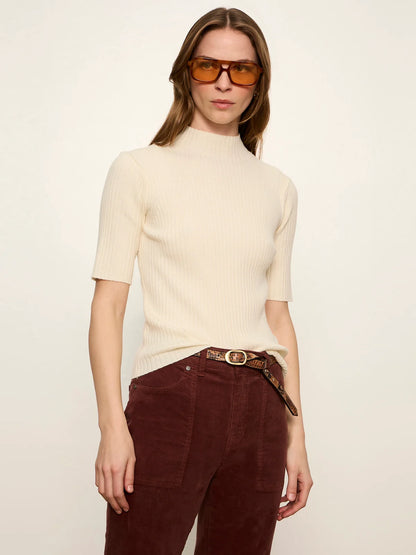 Sanctuary | Chandail à col haut  ' Ribbed' | Beige