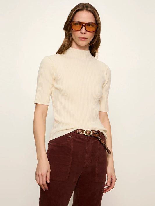 Sanctuary | Chandail à col haut  ' Ribbed' | Beige