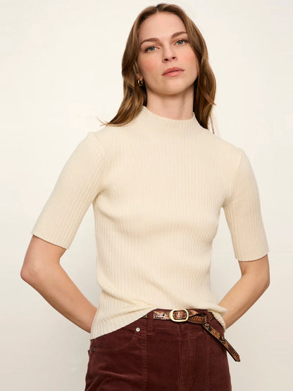 Sanctuary | Chandail à col haut  ' Ribbed' | Beige