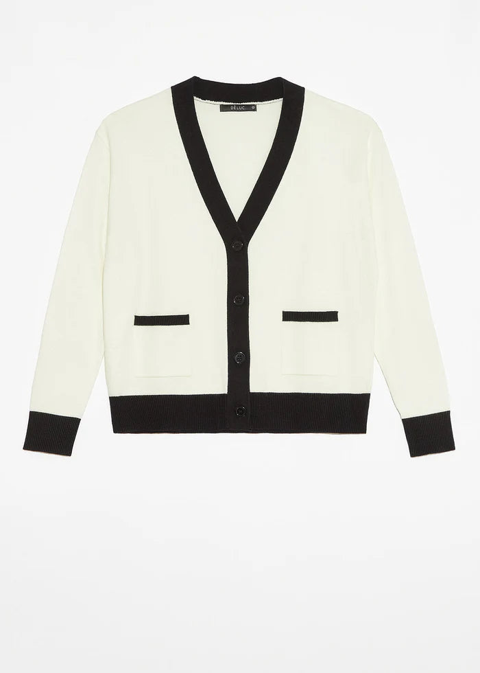 Deluc | Cardigan "LISBOA" - Blanc/noir