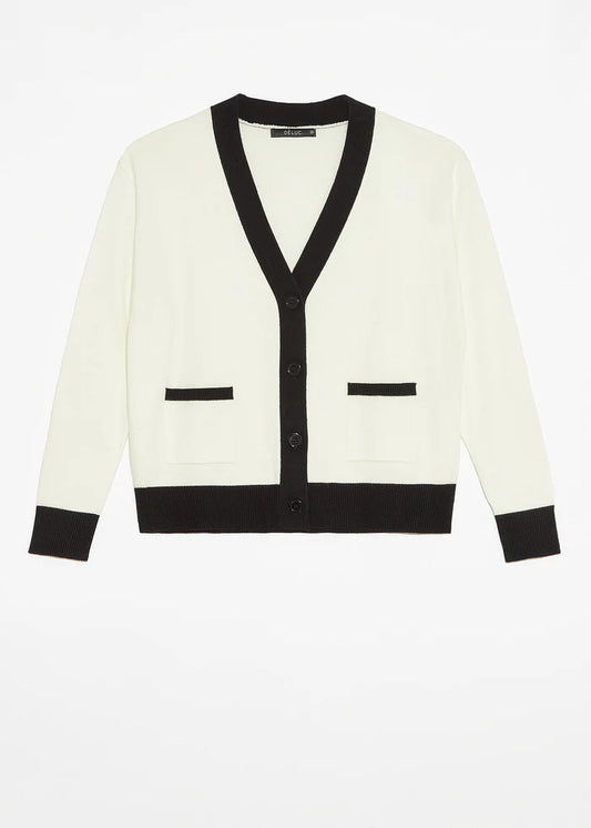 Deluc | Cardigan "LISBOA" - Blanc/noir