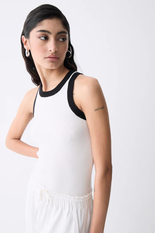 Deluc | Camisole bicolore - Blanc/Noir