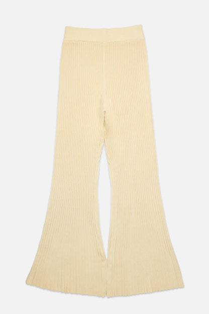 Deluc | Pantalon en maille "Noel"- Ecru mélangé