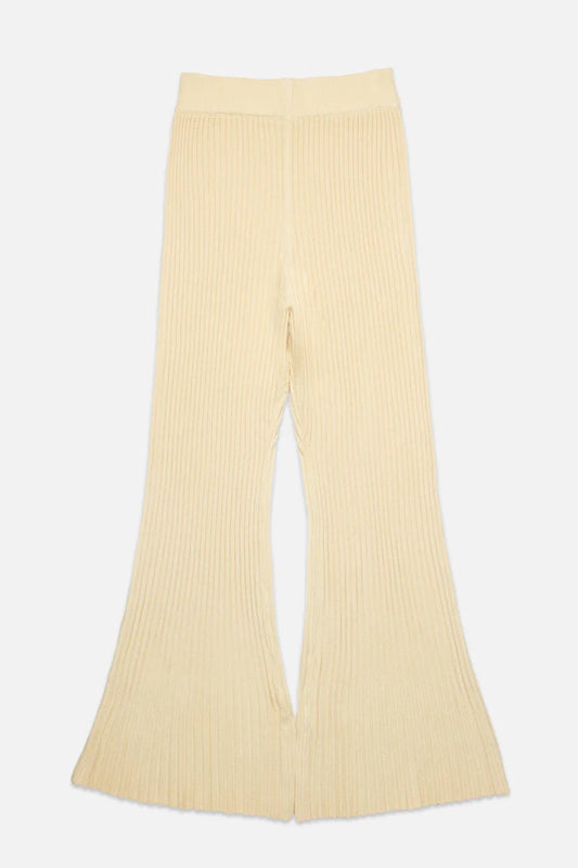 Deluc | Pantalon en maille "Noel"- Ecru mélangé