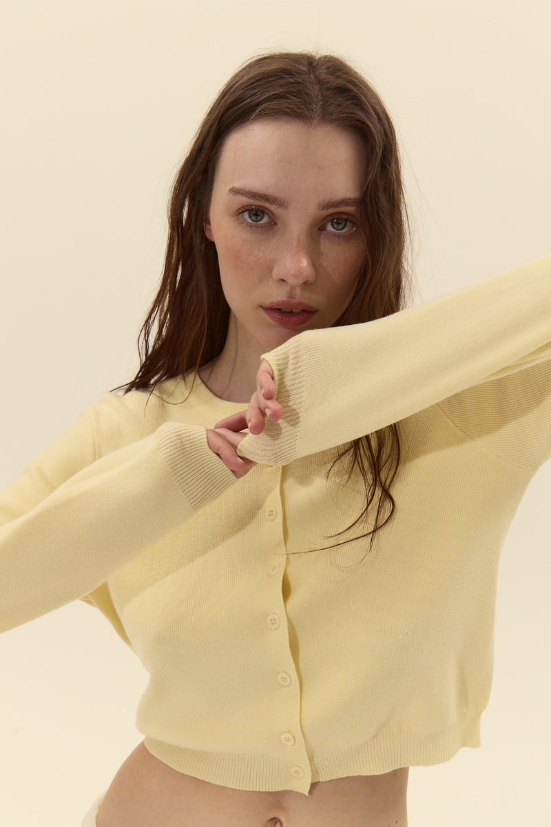 Dèluc | Cardigan 'Clark' | Jaune