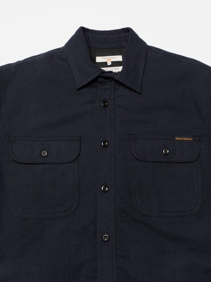 Nudie Jeans | Chemise à manches longues "Glenn" - Bleu Marin