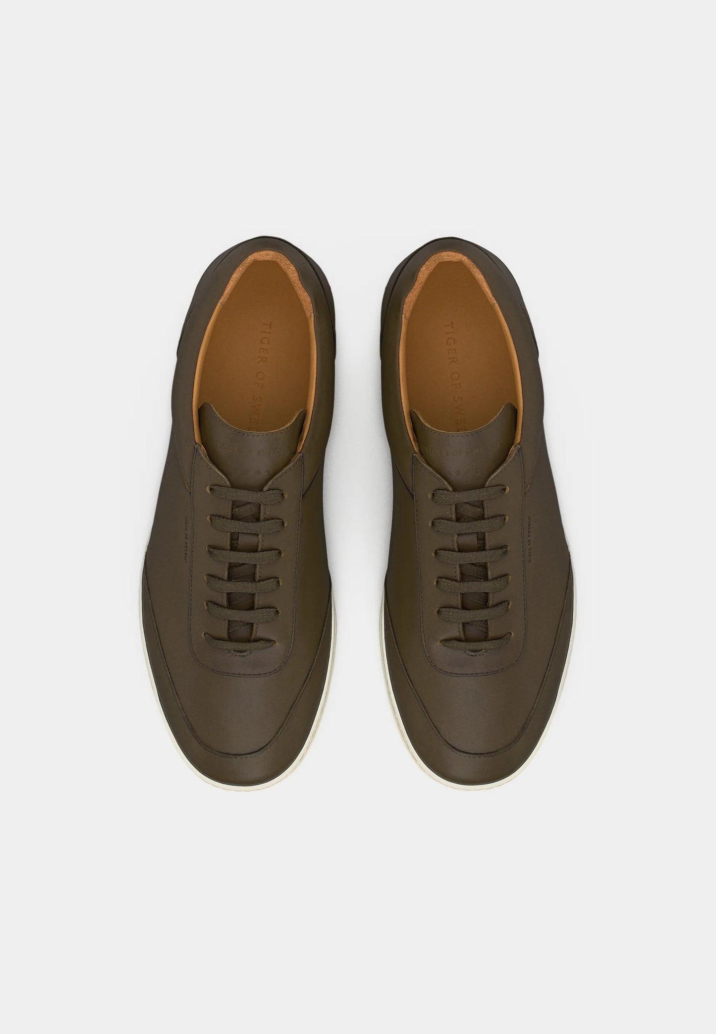 Tiger of Sweden | Baskets basses en suir ''CIENCI''   - Brun sawgrass