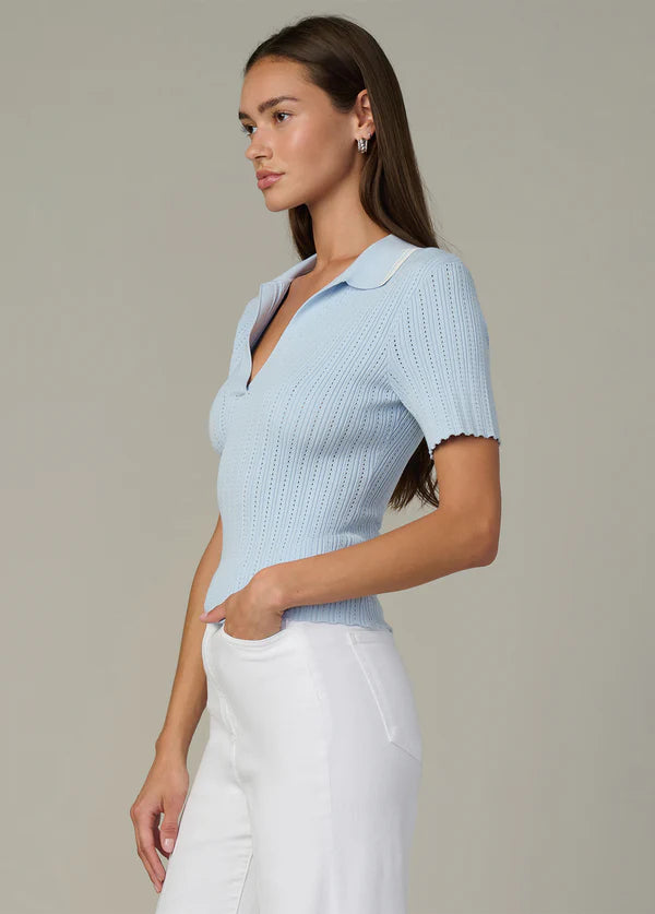JOE'S | Tricot Pointelle 'Jess' | Bleu Poudre