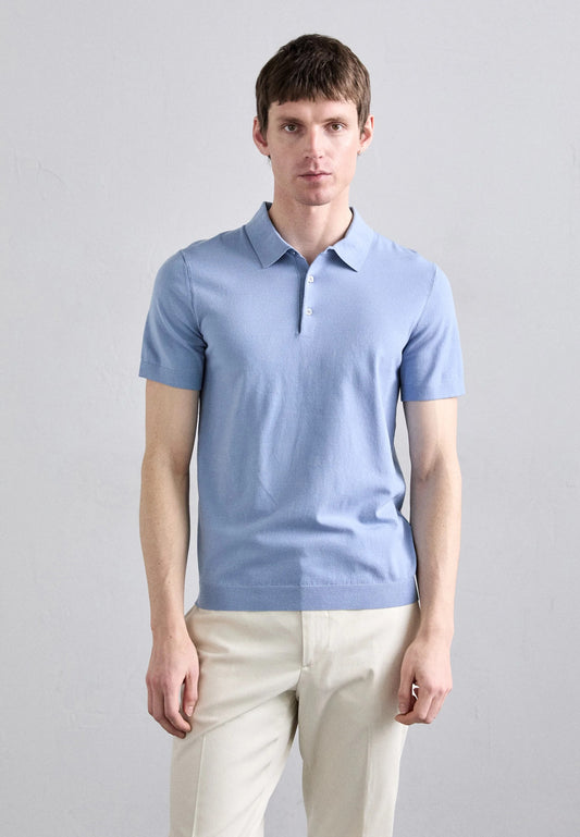 J.Lindeberg | Le polo en maille ''Ridge'' - Bleu clair