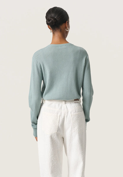 SOAKED IN LUXURY | Cardigan "SPINA" - Sauge