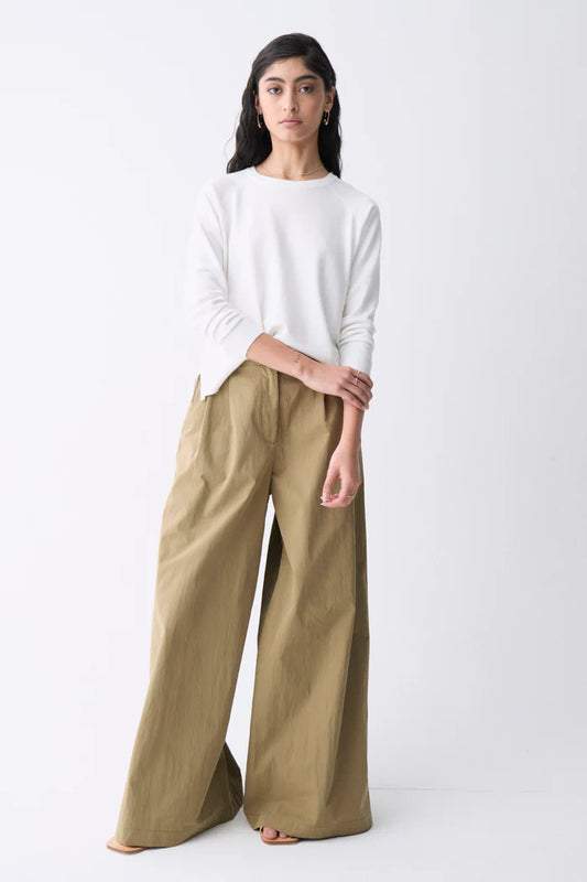 Deluc | Pull col rond "LORRAINE" - Blanc