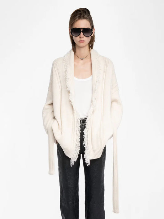 Zadig & Voltaire | Le Cardigan à cordons Alpa LC - Écru