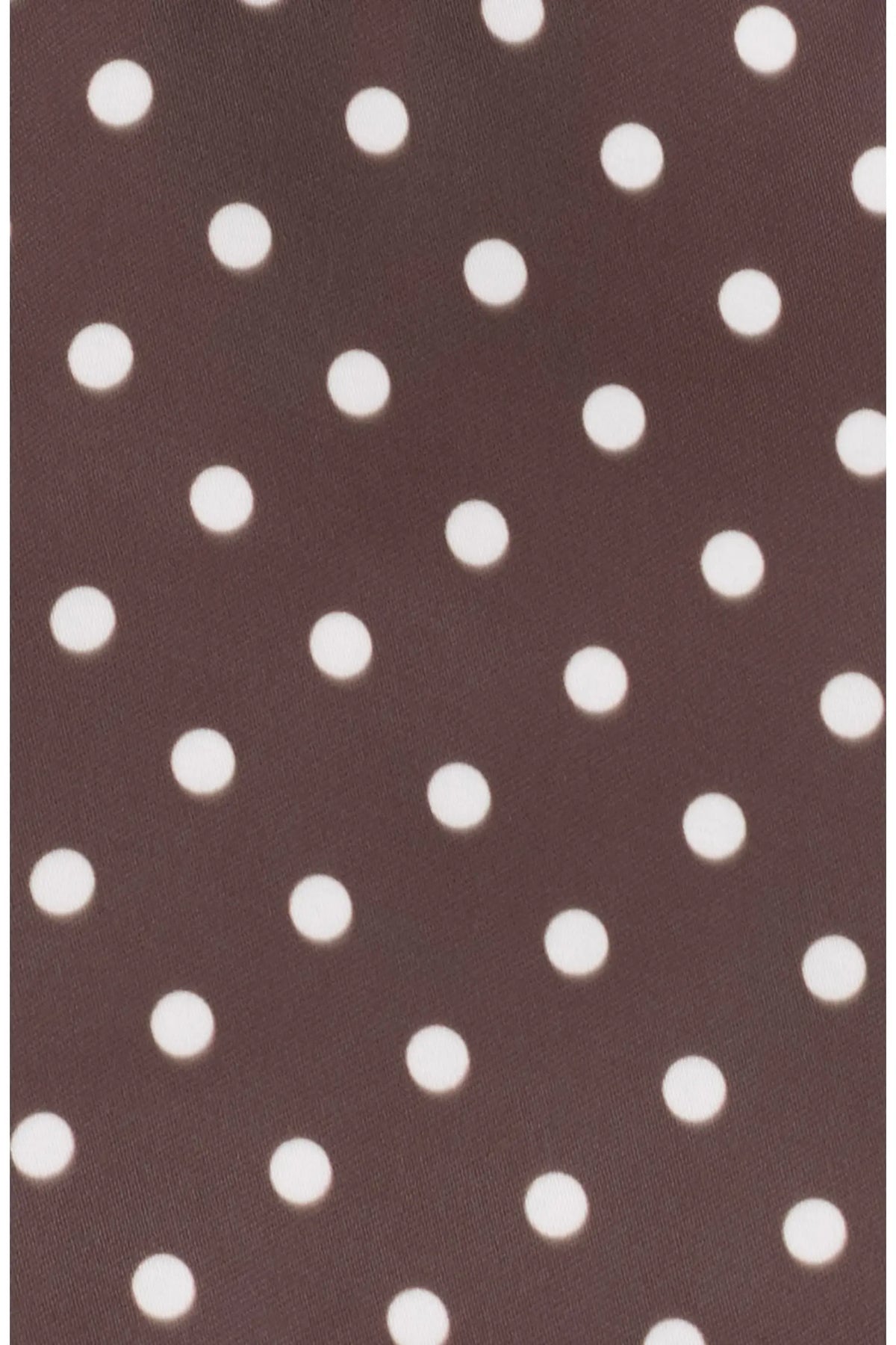 Dèluc | Chemise boutonnée imprimée à pois 'Survivor' | Chocolat