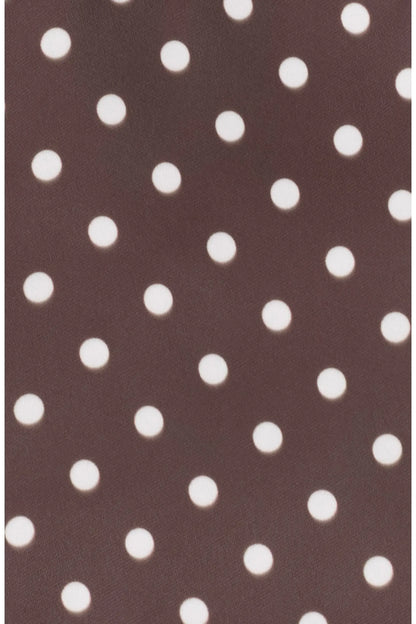 Dèluc | Chemise boutonnée imprimée à pois 'Survivor' | Chocolat