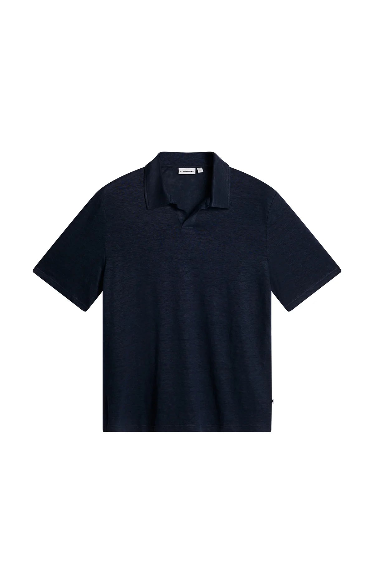J.Lindeberg | polo à manches courtes en lin "Roy" - Bleu marin