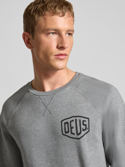 Deus Ex Machina | Sweat-shirt col rond  "Venice Address" - Gris chiné